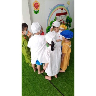bộ trang phục bác sĩ cho bé (áo và mũ)
