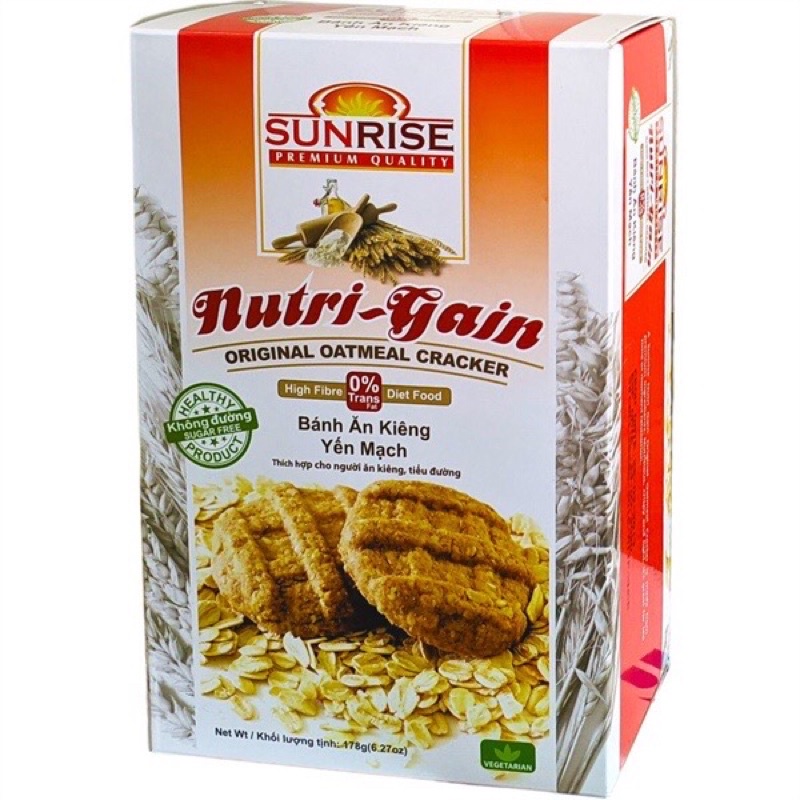 Bánh Ăn Kiêng Nutri Gain 178g (yến mạch )