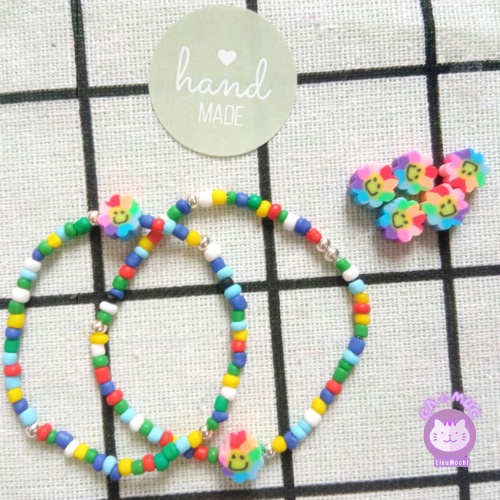 Vòng tay hạt cườm nhiều màu mix hoa j-hope