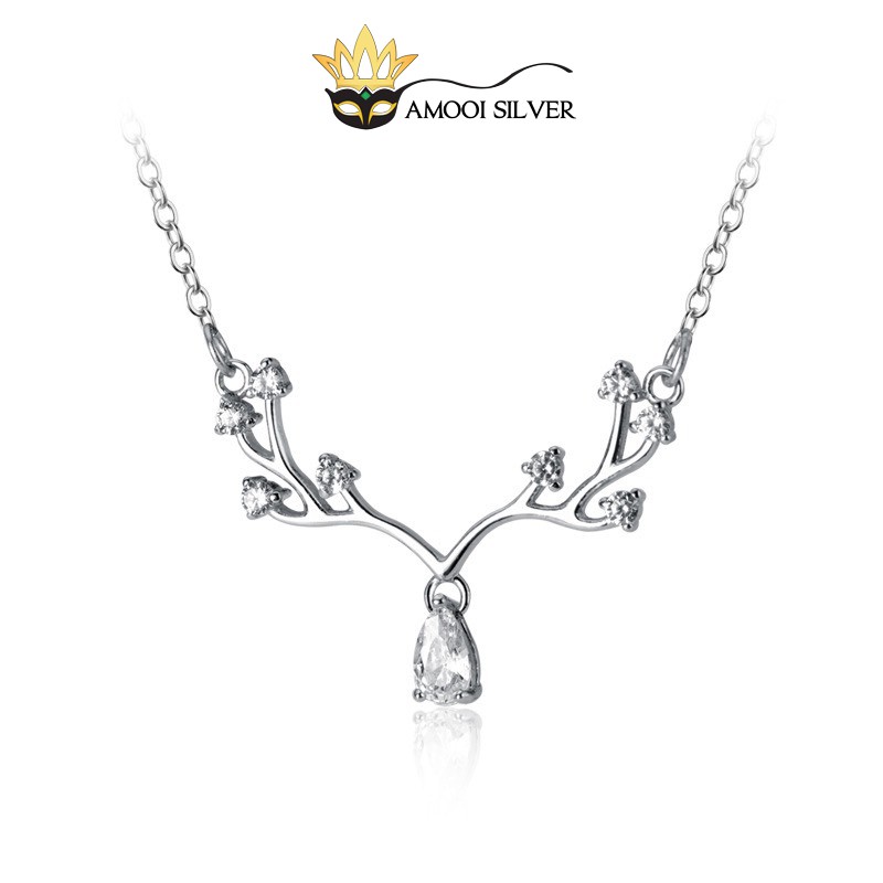 Dây chuyền bạc S925 sừng hươu nhành cây - Amooi Silver AD128