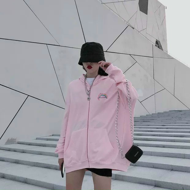 Áo Hoodie ♥ FREESHIP ♥ áo Khoát nỉ unisex Dây kéo - Ingxing Cầu Vồng FREESIZE nam nữ - KN9 | BigBuy360 - bigbuy360.vn