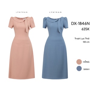 Váy xòe LYN TRAN DX-1846N Chất Trượt Lụa Thái Mềm Mịn Trơn Sóng