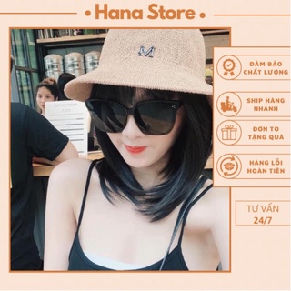 Mũ cói, nón cói mềm chữ M LAYANA đi nắng phong cách Hàn Quốc_LAYANA STORE