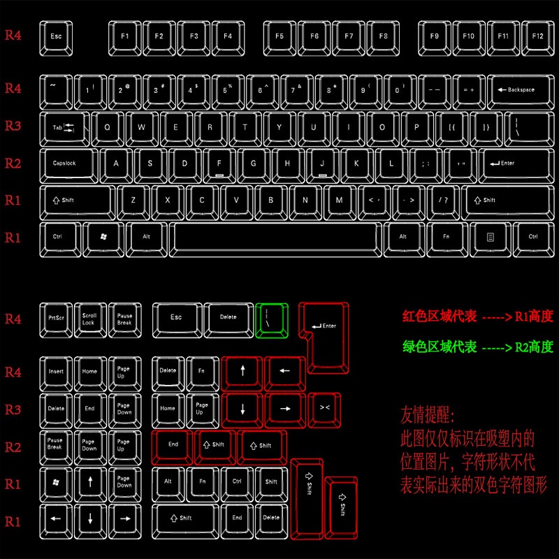 Bàn Phím Cơ LW-Tw ABS / PBT OEM Tăng Chiều Cao Nhiều Màu Sắc Đa Dạng DIY