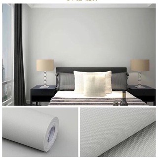 10m giấy dán tường sẵn keo màu xám nhám (10m x 45cm /cuôn) [ Xám nhám]