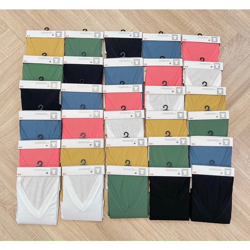 [CÓ SẴN - ẢNH THẬT] Áo vneck trơn UNI
