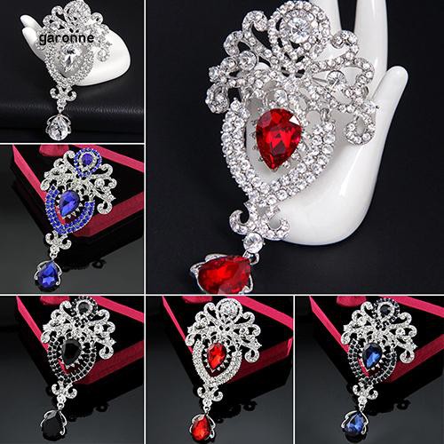 Trâm Cài Áo Hình Giọt Nước Đính Đá Sang Trọng