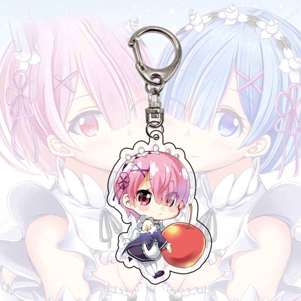 Móc Khóa Hình Nhân Vật Hoạt Hình Arcylic Rem Xinh Xắn