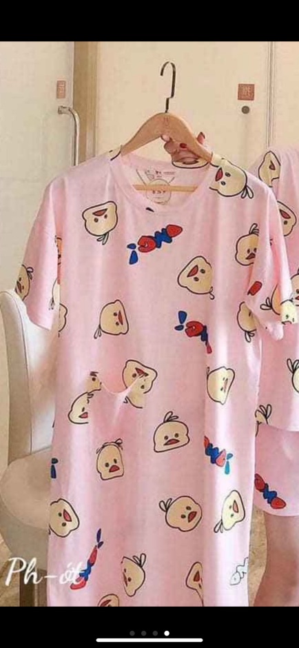 Váy đầm thun ngủ hoạt hình nữ