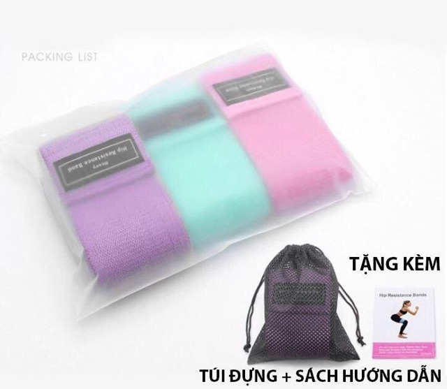 Bộ 3 Dây Tập Đàn Hồi Mini Band ( 3 Cấp Độ)