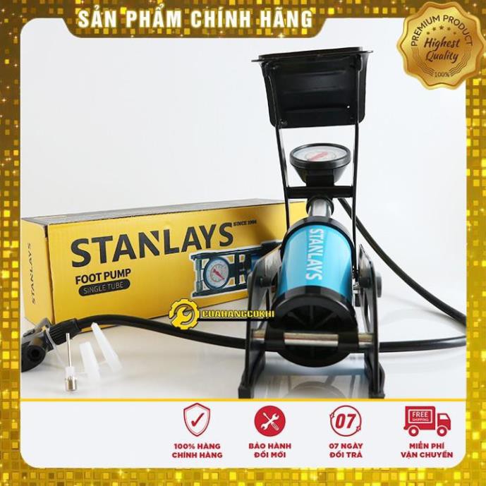 [Freeship] Bơm hơi xe máy mini - Bơm xe máy đạp chân loại tốt -Bảo hành 24 tháng