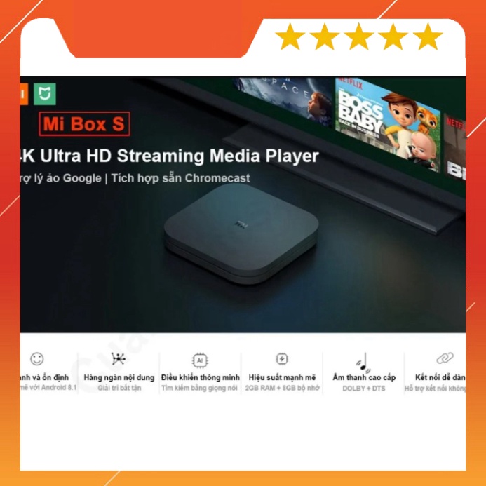 Android Tivi Box Xiaomi Mibox S 4K (Android 8.1) Tiếng Việt XẢ XẢ XẢ HÀNG