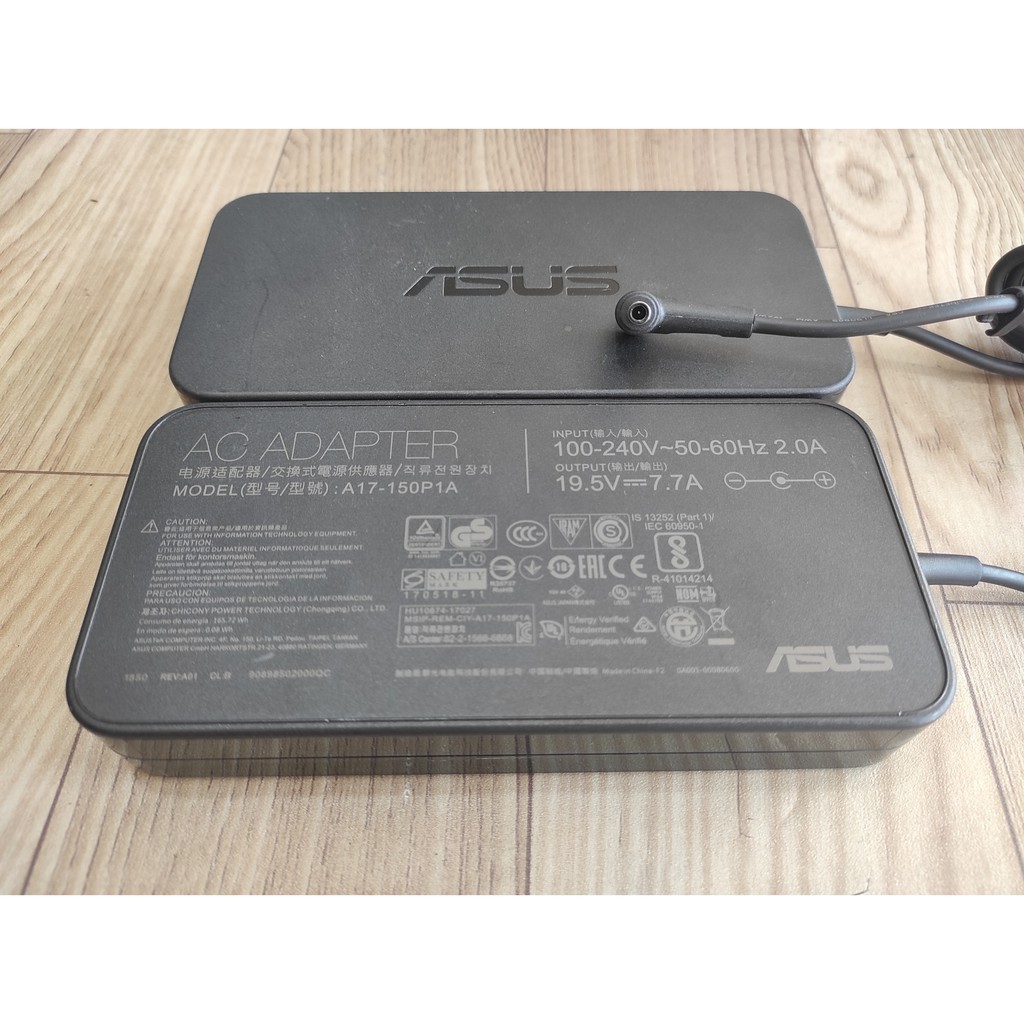 sạc gaming asus 150W đời mới kim chân nhỏ zin theo máy