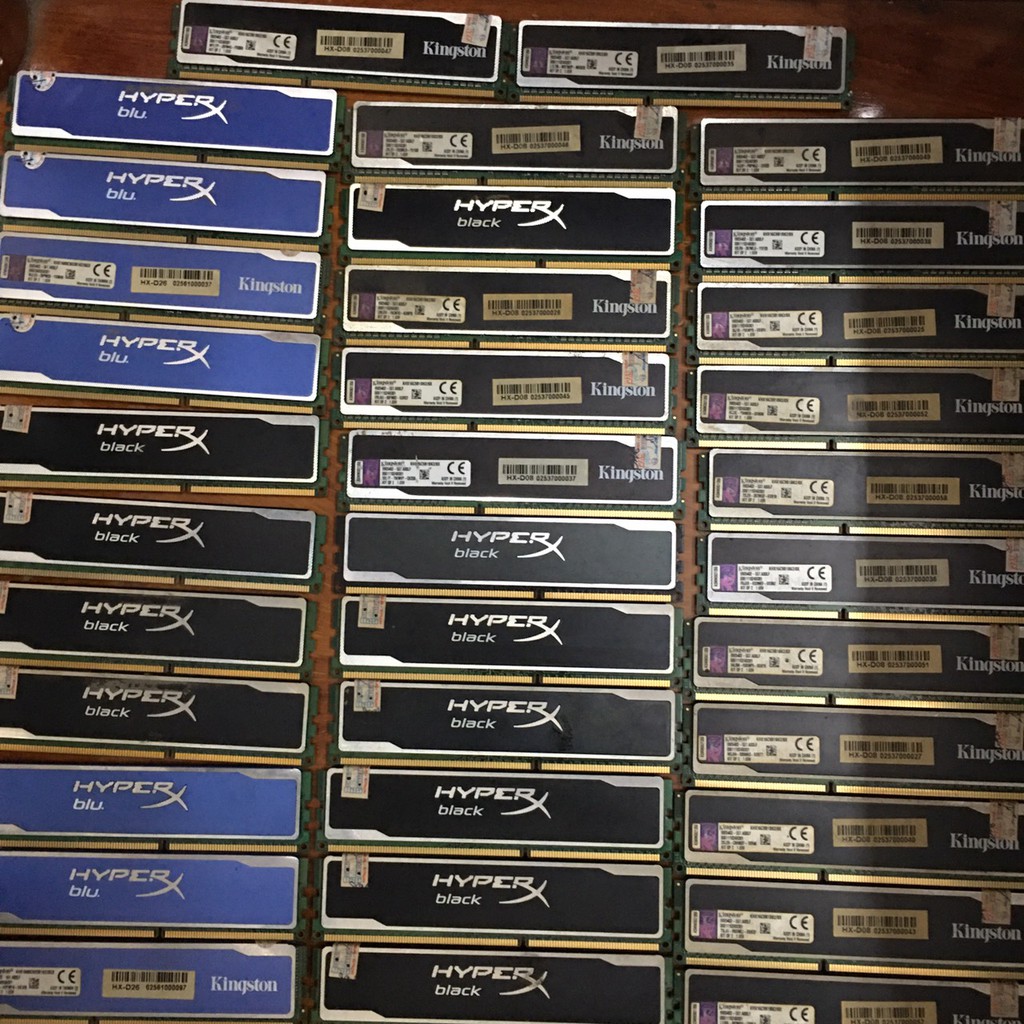 Ram 4G-DDR3-1600 Kington  HyperX Black - Blu - Ram Tản Nhiệt Đen - Xanh Hàng Chính Hãng Không Kén Main - Vi Tính Bắc Hải | BigBuy360 - bigbuy360.vn