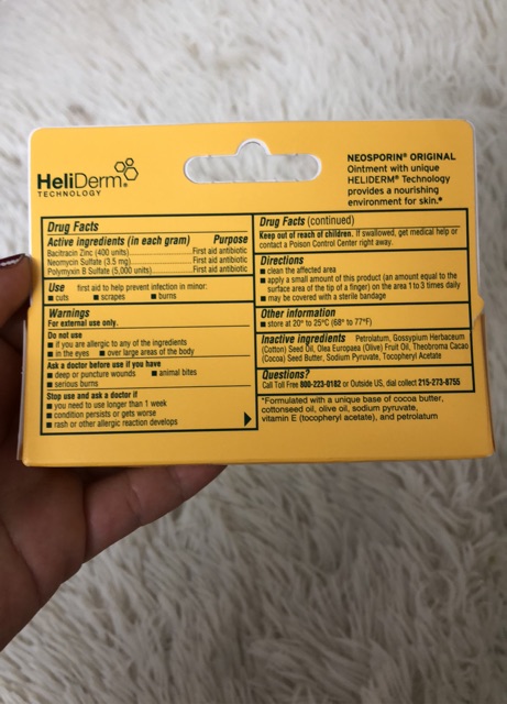 ( mua tt tại Mỹ) kem trị phỏng da, trị sẹo Neosporin