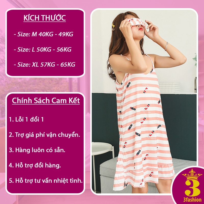 Đầm Mặc Nhà, Mặc Ngủ Dài Dễ Thương Vải Thun Sữa Mềm Mịn Thoáng Mát Họa Tiết Dễ Thương - N04
