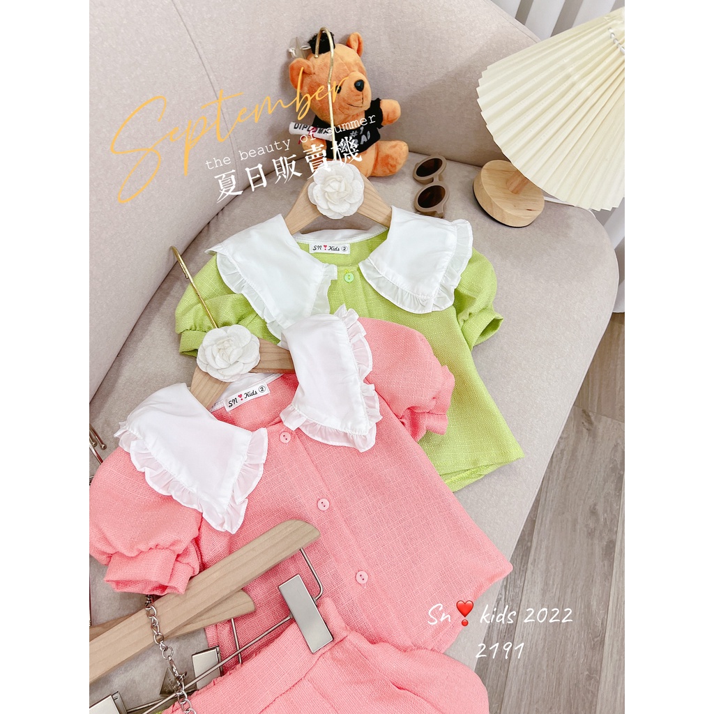 Váy cho bé gái, Sét váy dạ TEX mềm cổ bèo kèm chân váy xếp ly cho bé size 12-33kg