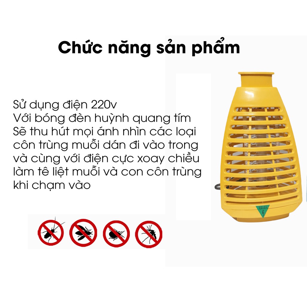 Đèn Bắt Muỗi Cao Cấp Diệt Côn Trùng Thu Hút Muỗi và Côn Trùng