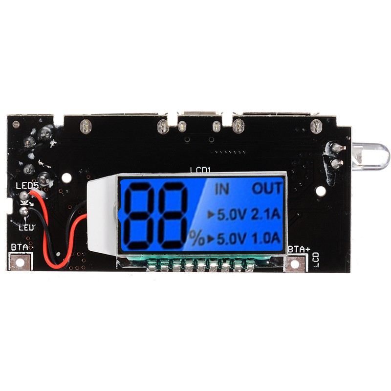 Mô đun sạc pin PCB 5V 1A 2.1A cho điện thoại di động 18650