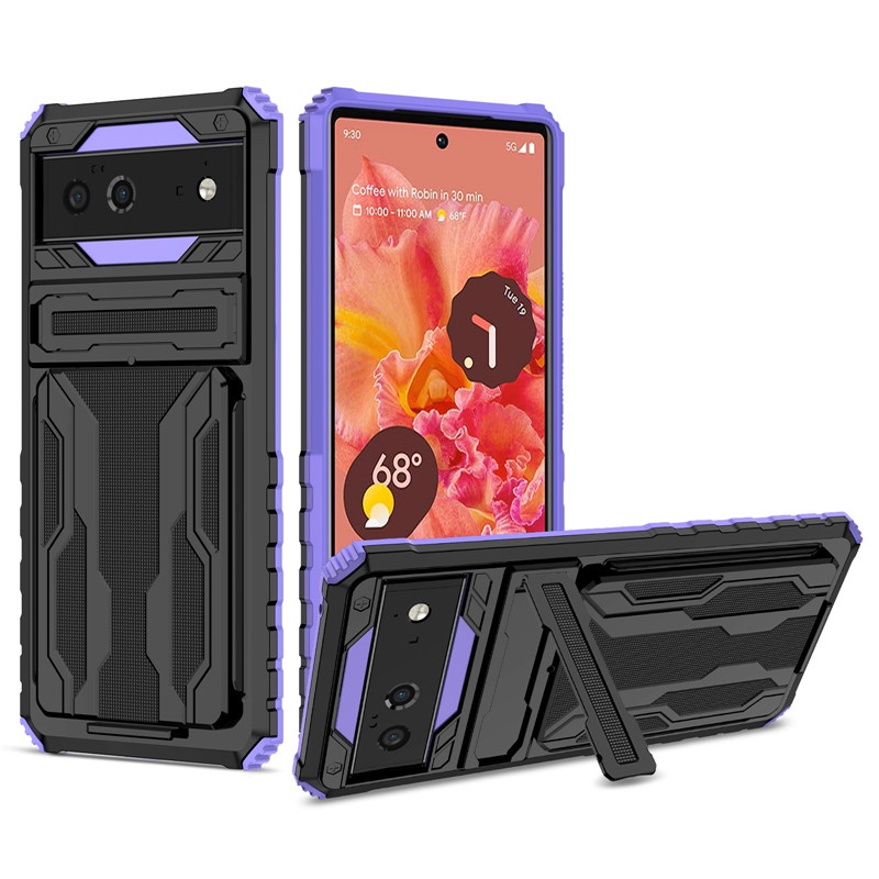 Ốp Điện Thoại Silicon Chống Sốc Có Giá Đỡ Và Ngăn Đựng Thẻ Cho Google Pixel 6 Pro Pixel 6