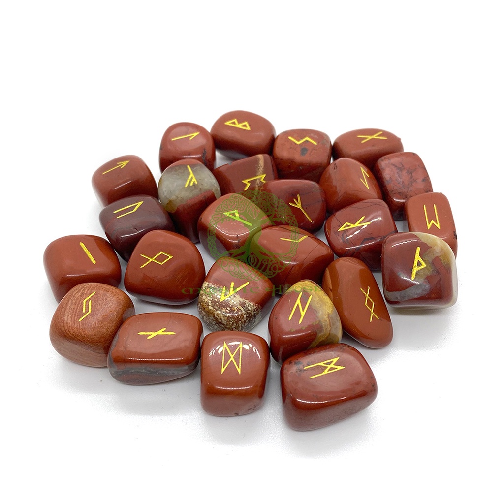 Bộ Đá Runes Red Jasper (Mystic House Tarot Shop) - Sản Phẩm Authentic Chính Hãng 100%