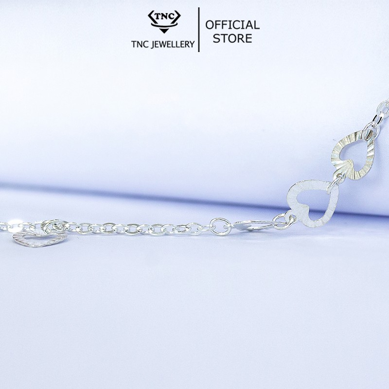 Vòng tay bạc TNC JEWELLERY trái tim đơn giản