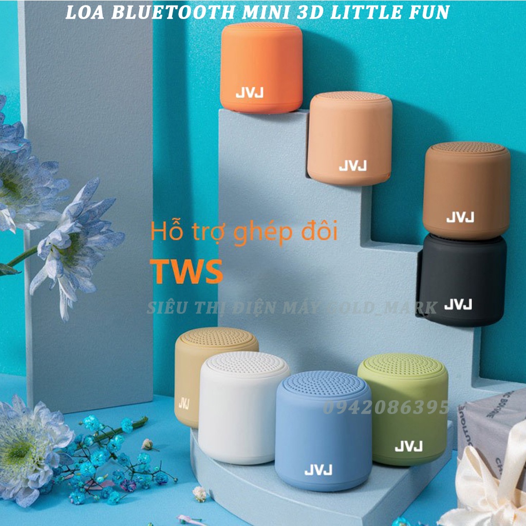 Loa di động Bluetooth Mini 3D little fun - Loa Bluetooth Mini Âm Thanh Nổi Siêu Bass bỏ túi tiện lợi, BH 12 tháng