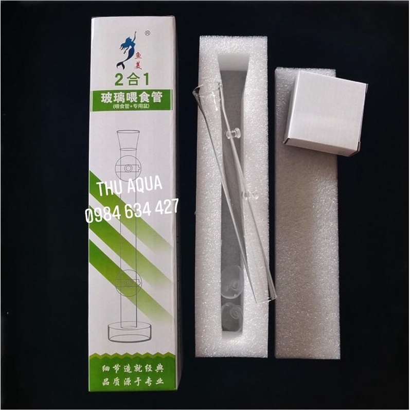 ỐNG THỦY TINH CHO CÁ TÉP ĂN+CHÉN CHO TÉP ĂN