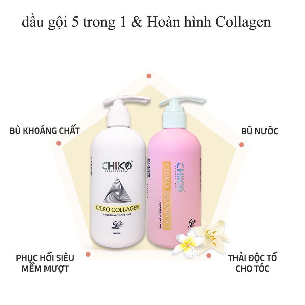 Dầu gội và hấp collagen Chiko 500ml