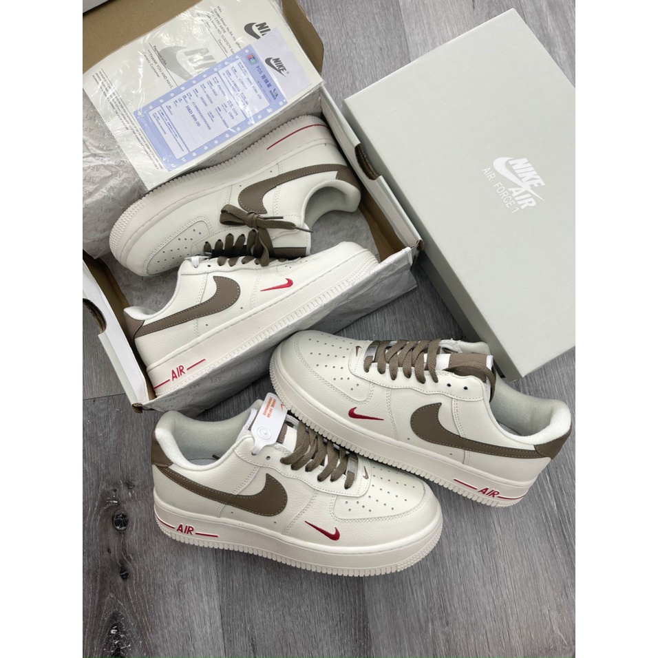 Giày Air Force 1, AF1 vệt nâu, giày thể thao nam,nữ Bản S.C Trần bông Cao Cấp ( Full Pk )