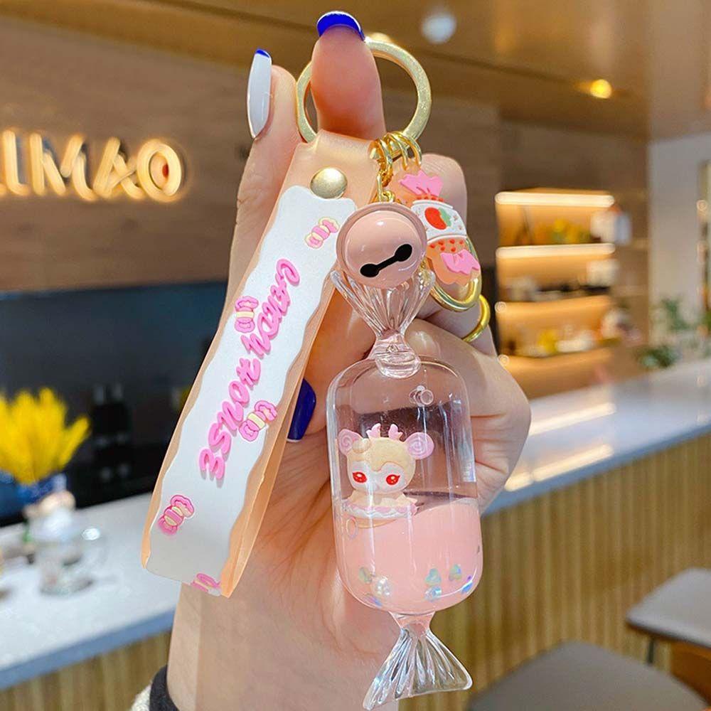 1 Móc Khóa Dạng Lỏng Nổi Hình Lọ Kẹo Hoạt Hình Dễ Thương Dành Cho Cặp Đôi