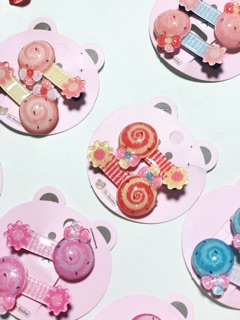 Kẹp tóc hình kẹo. Set 2 cái