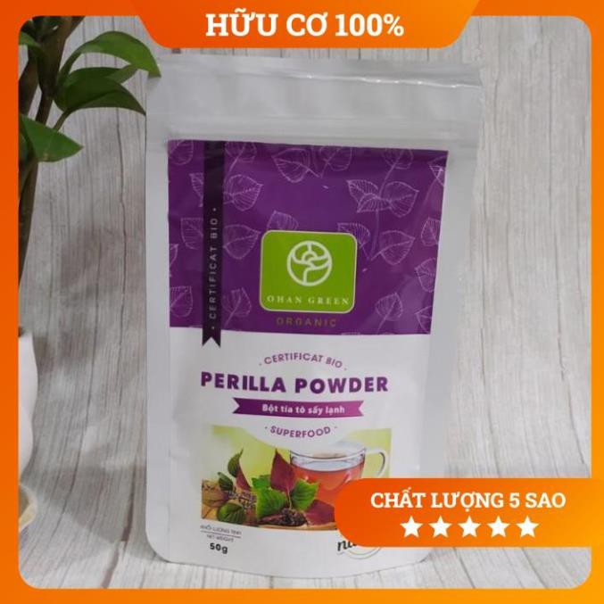 Bột Tía Tô Ohan Green Cao Cấp Organic 100%,Sấy Lạnh Nhật Bản Hỗ Trợ Giảm Cân Xóa Nám Đẹp Da,50 gram,Freeship