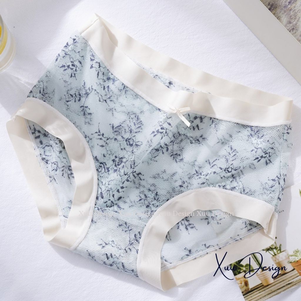 Quần lót nữ ren sexy Wexuu Design, Quần lót ren hoa nhí sexy cao cấp viền su mềm mại thoáng khí - QC56