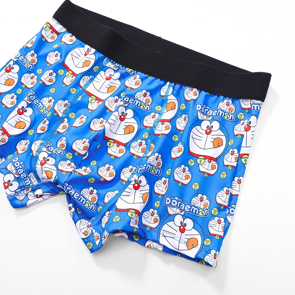 Quần lót boxer sịp đùi nam HEBOZ cartoon 8M thun poly cao cấp mát lạnh siêu co giãn, hoạ tiết độc đáo - 00000787