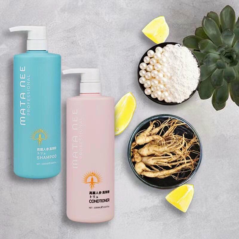Dầu Gội keratin kiềm dầu siêu phục hồi mềm mượt chống rụng tóc  MATA NEE 1000ML chính hãng
