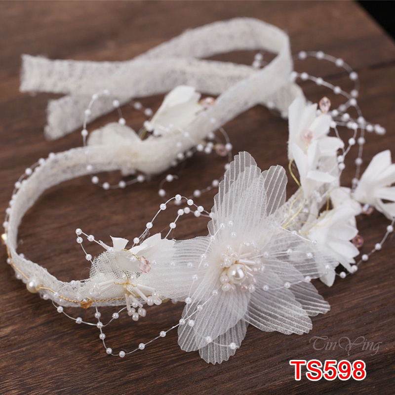Phụ kiện tóc/ Bông tai GETNOIVAS đính đá và ngọc trai thời trang cho cô dâu