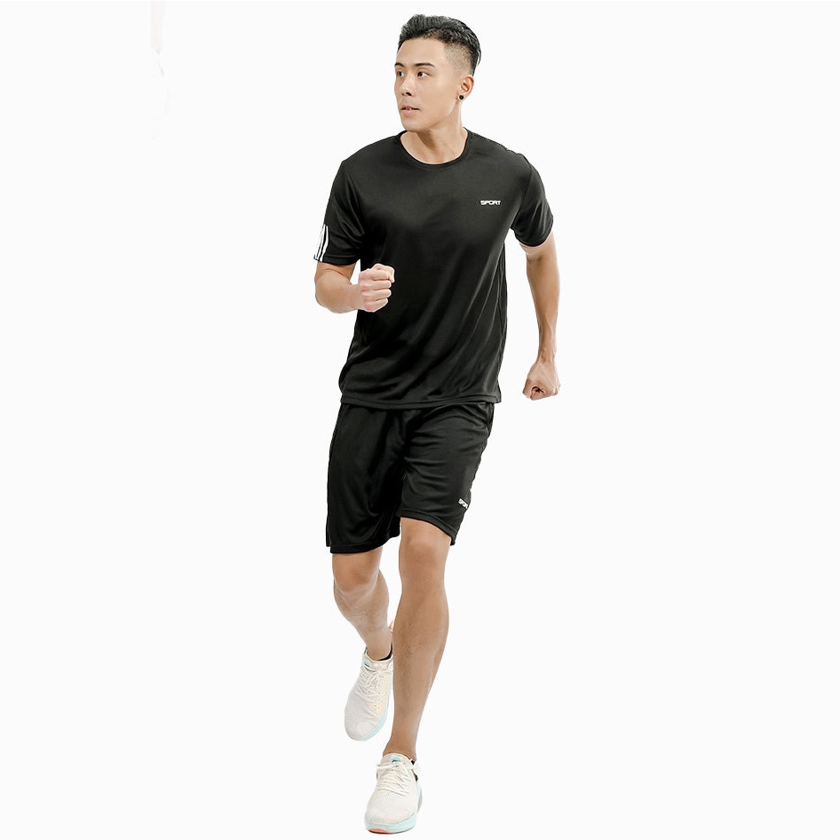 Bộ Thể Thao Nam Cộc Tay Chính Hãng Cao Cấp In Chữ Sport AVENTINO J