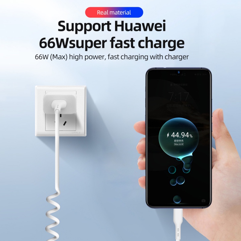 Dây cáp sạc nhanh Ankndo USB Type-C 66W 6A cho Huawei Mate 40 Pro