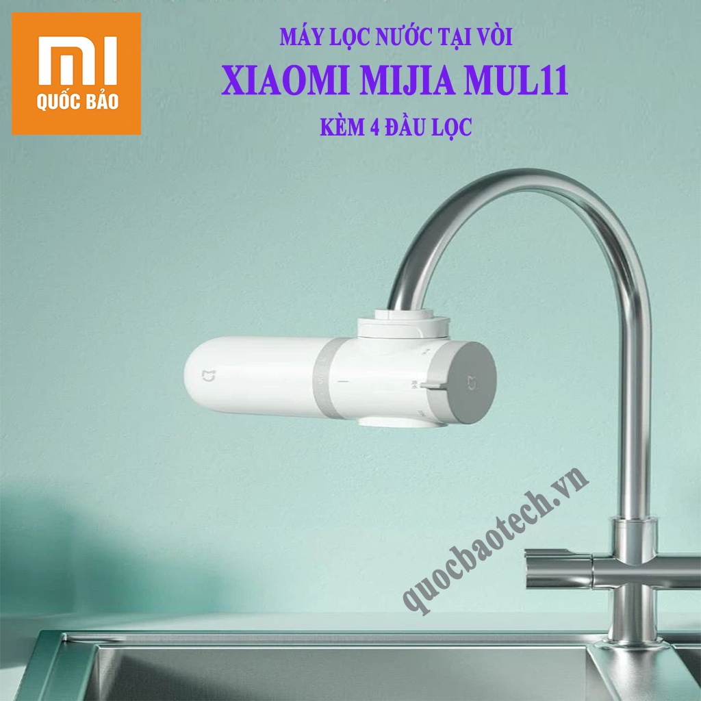 Máy lọc nước tại vòi Xiaomi Mijia MUL11, Kèm 4 đầu lọc thay thế, 3 chế độ nước, 4 cấp độ lọc