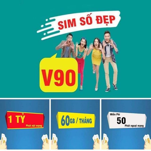Sim Viettel V90 đầu 09,08 và 03