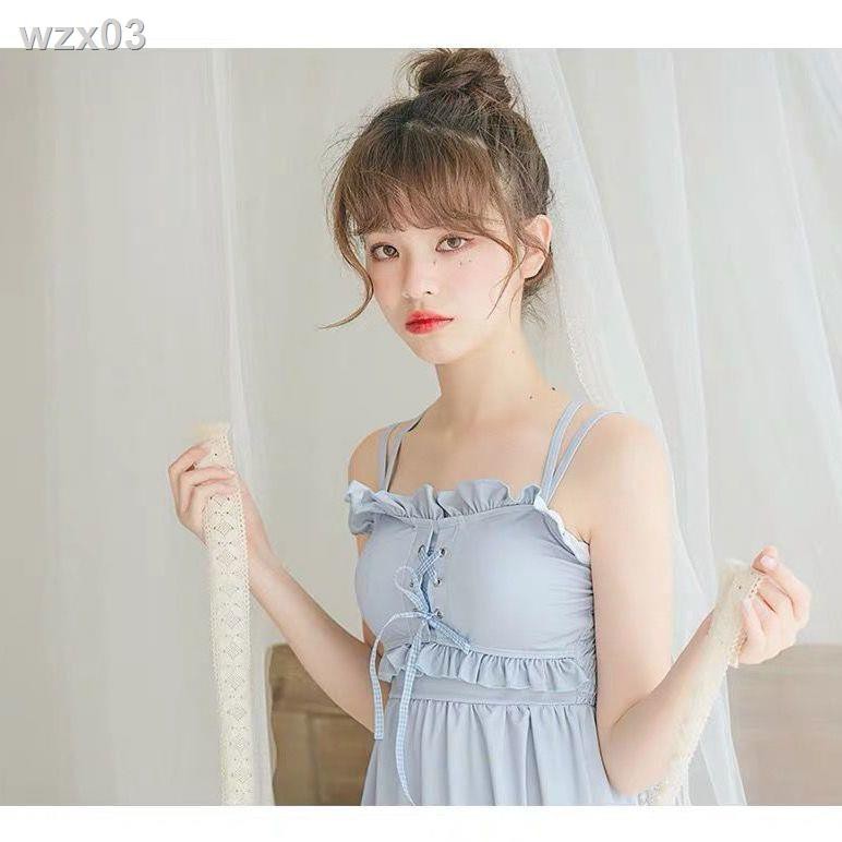 màu xanh nhạt, váy một mảnh nữ bảo bối, sinh viên phiên bản Hàn Quốc, hot girl suối nước nóng, quần đùi gợi cảm, | BigBuy360 - bigbuy360.vn