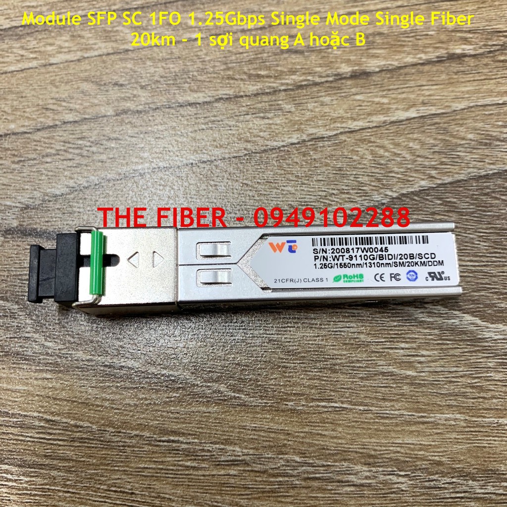 Module SFP SC 1FO 1.25Gbps Single Mode Single Fiber 20KM