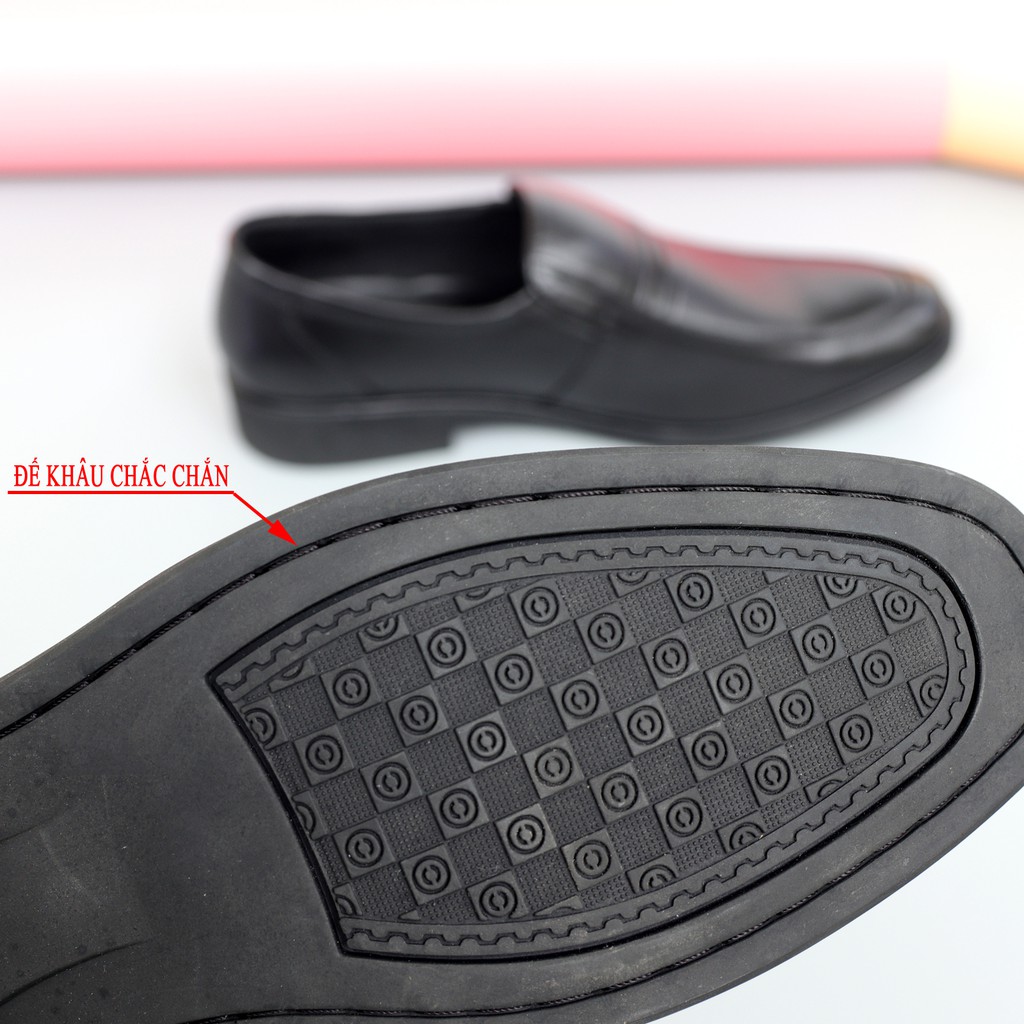 Giày lười nam trung niên da bò xịn xò, khâu đế chắc chắn - HT.NeO 4066