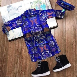 Áo dài gấm bé trai loại 1
