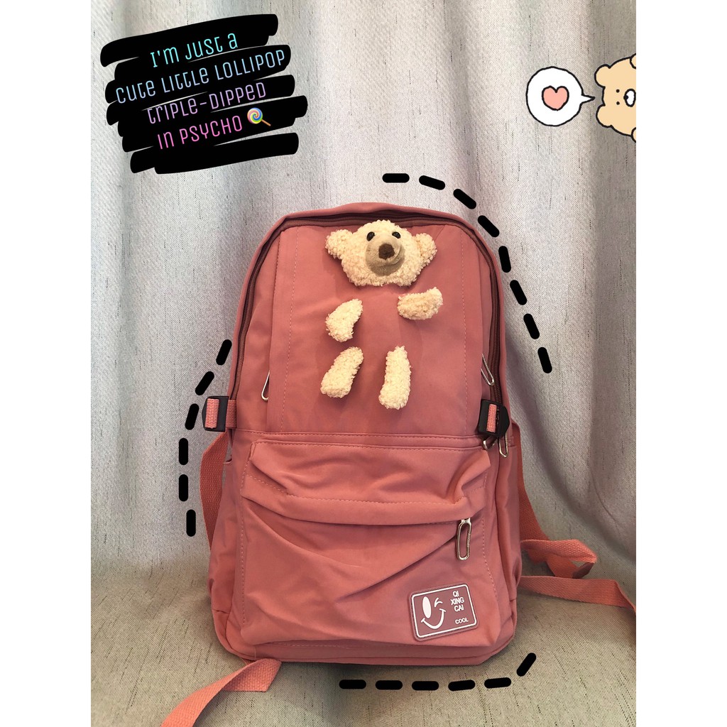 Cặp Học Sinh🎒 Balo Nữ 🎒 FREE SHIP🎒 Balo Học Sinh Gấu Siêu Đáng Yêu, Vải Chống Thấm (ẢNH+VID THẬT)