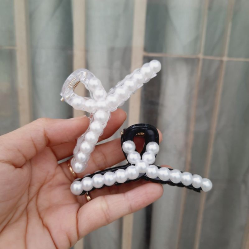 Kẹp tóc kiểu giọt nước đính Hạt (8 cm)