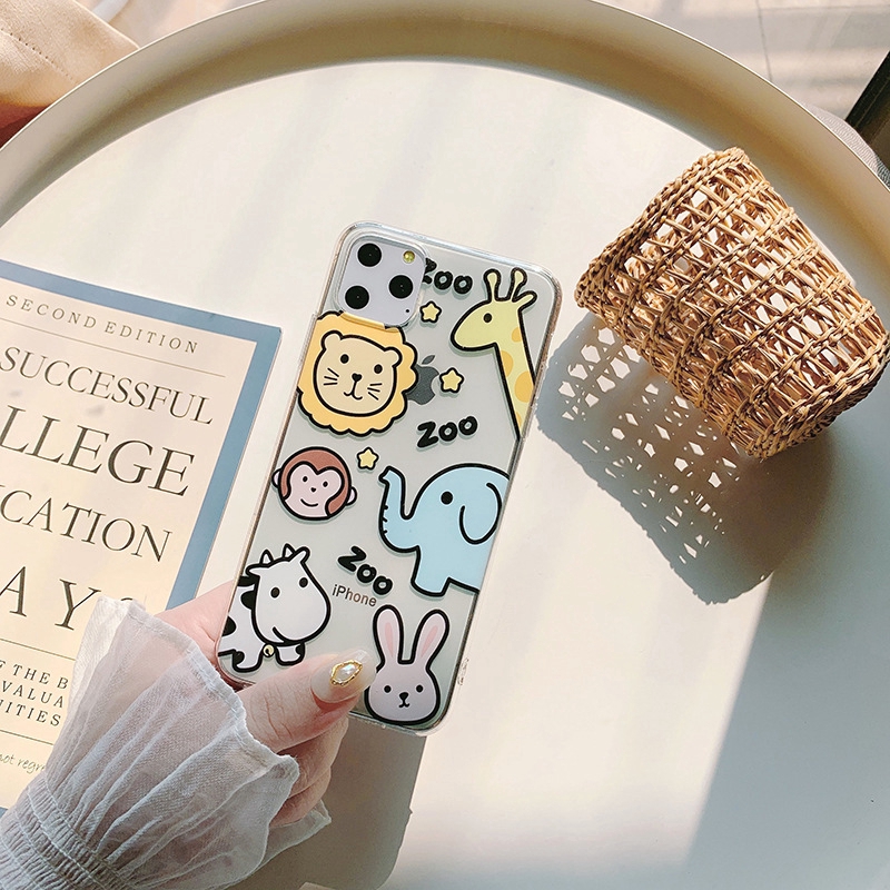 Ốp điện thoại mềm in hình động vật cho Apple iPhone Xs Max 11 XR 6s 8 Plus | BigBuy360 - bigbuy360.vn