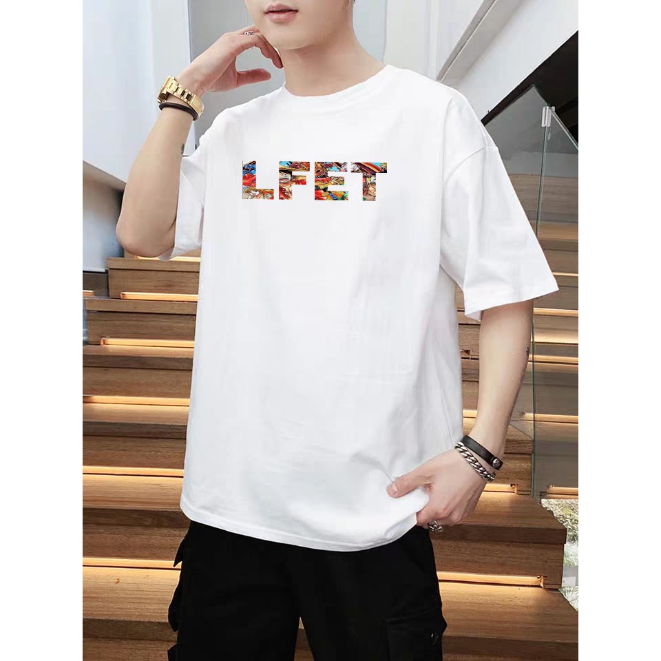 Áo thun tay lỡ LF ONEPIECE form rộng Unisex nam nữ phong cách Ulzzang