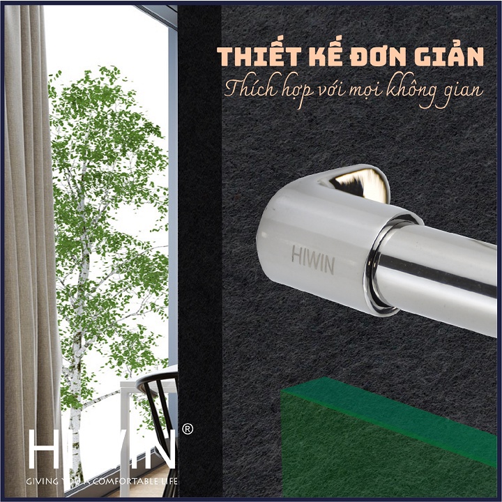 Bát tường lệch phòng tắm kính chất liệu inox 304 mặt gương phi 25 HIWIN SB-610Z